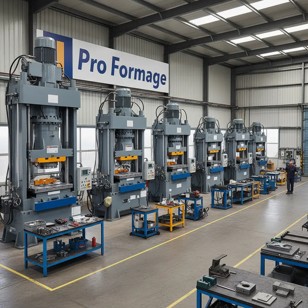 Gamme complète de presses hydrauliques pour formage - du modèle 40 tonnes au modèle 1000 tonnes